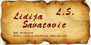 Lidija Savatović vizit kartica